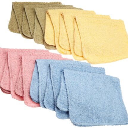 Ashley Mills WC0065 12 Pack Wash Cloths